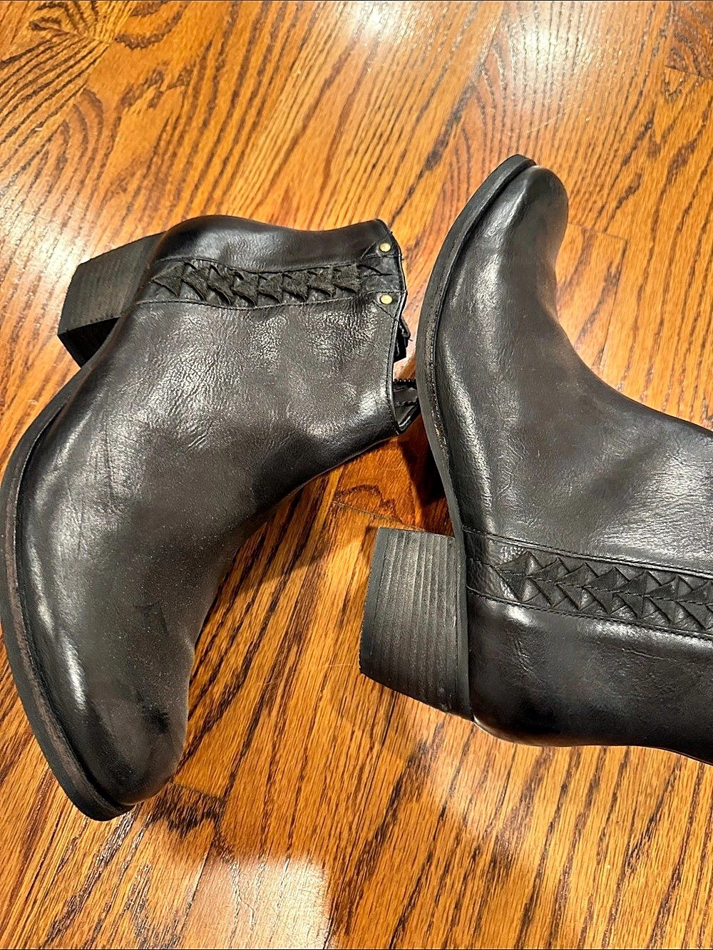 Clarks Maypearl fawn Leather Ankle Boots Black US 9